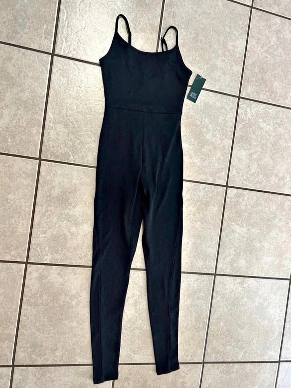 Wild Fable Ribbed Square Neck Jumpsuit Black Jumpsuit Size Medium NWT
